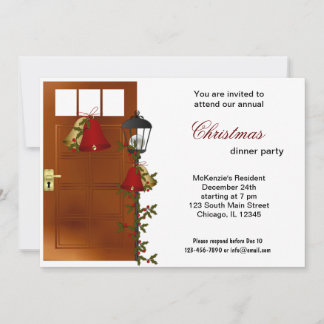 Christmas Bells dinner Invitation
