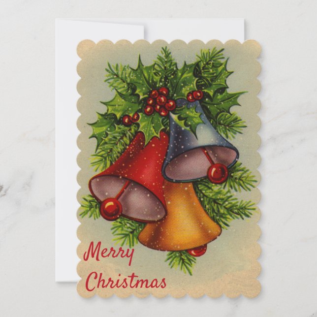 Christmas Bells Flat Holiday Photocard (Front)