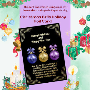 Christmas Bells Holiday Foil Card