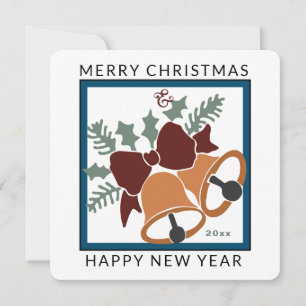 Christmas Bells in Muted Colours Holiday Card