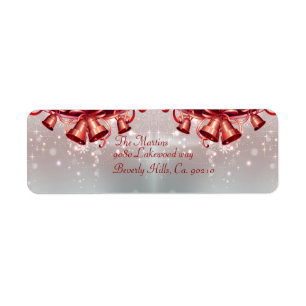 Christmas Bells In Red & Silver
