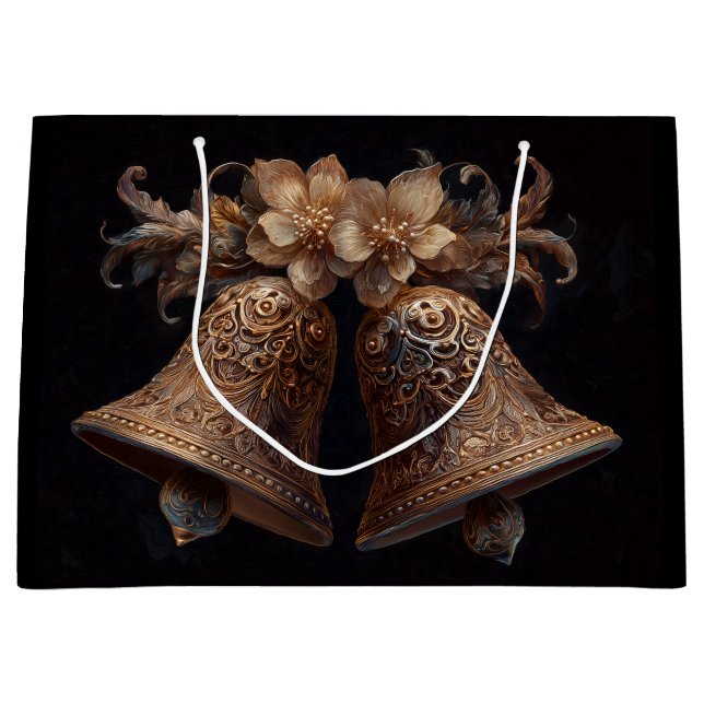 Christmas Bells Large Gift Bag (Front)