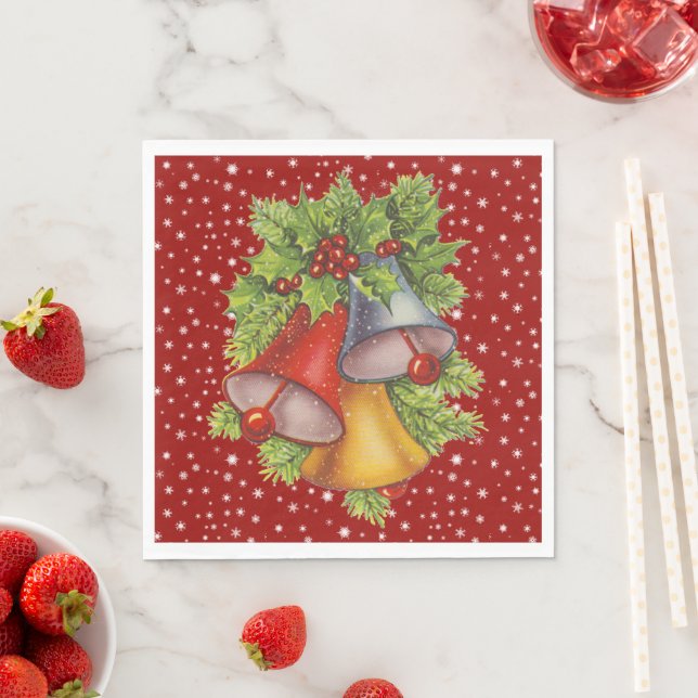 Christmas Bells  Paper Plate Napkins (Insitu)