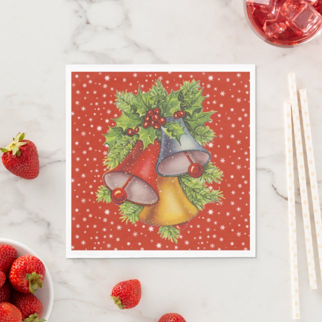 Christmas Bells  Paper Plate Napkins (Insitu)