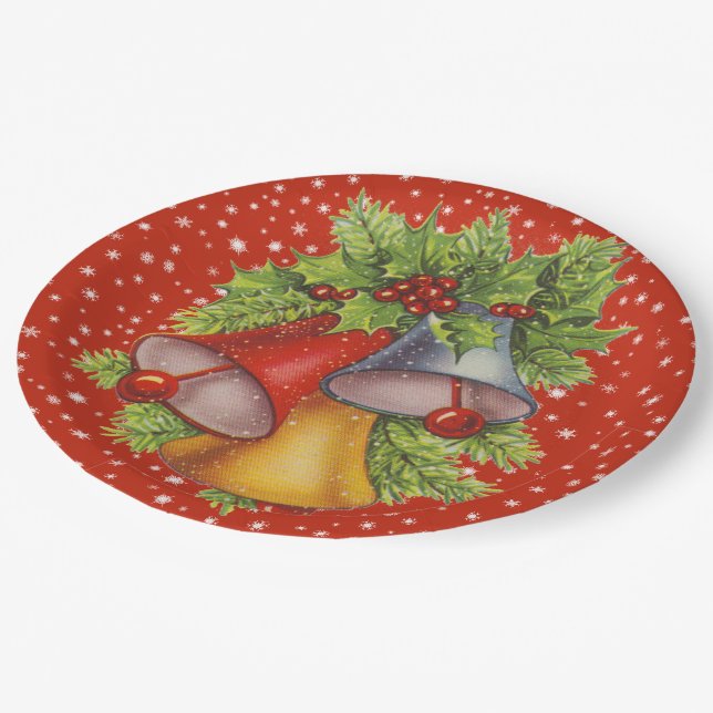 Christmas Bells  Paper Plates (Angled)