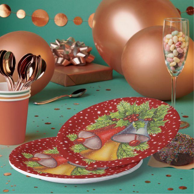 Christmas Bells  Paper Plates (Multi)