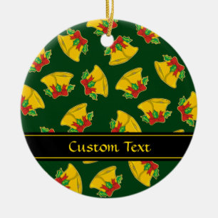 Christmas Bells Pattern Ceramic Tree Decoration