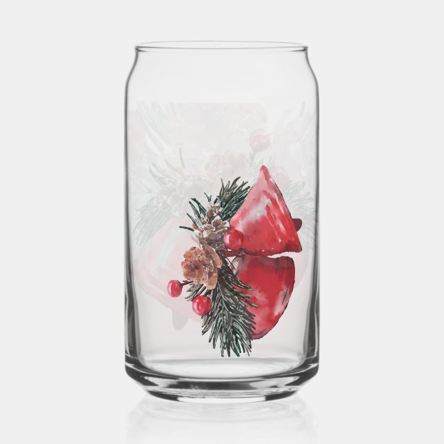 Christmas Bells Printed Can Glass (Back)