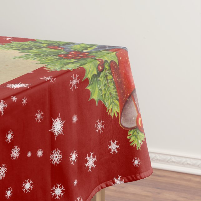 Christmas Bells Red  Tablecloth (In Situ)