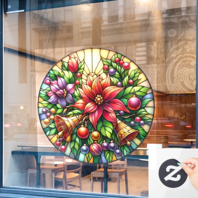 Christmas Bells Window Cling (Cafe Window)
