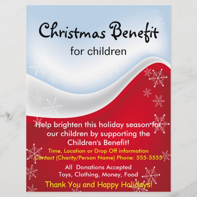 Christmas Benefit for Children Flyer (Front)