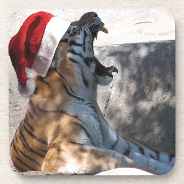 Christmas Bengal Tiger Coaster (Front)