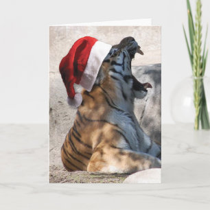 Christmas Bengal Tiger Holiday Card