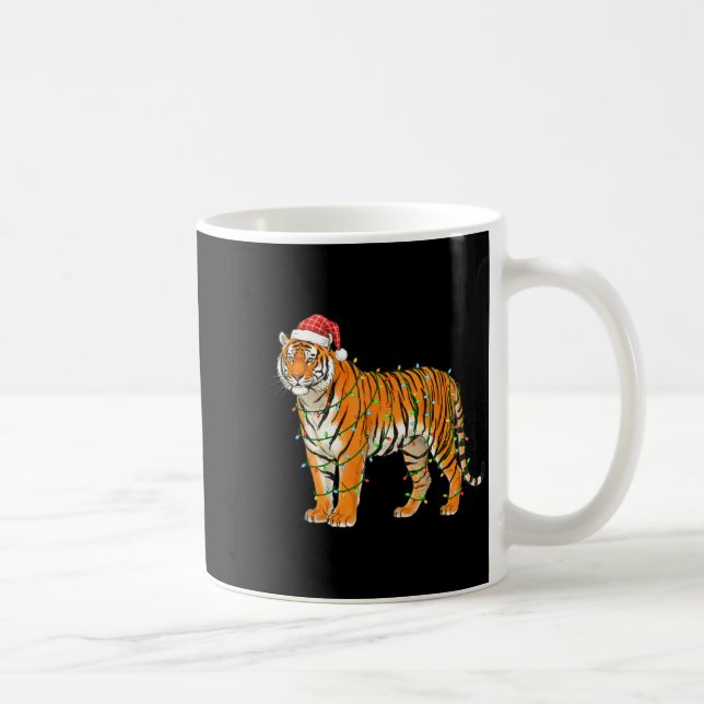 Christmas Bengal Tiger Holiday Festive Animal  Coffee Mug (Right)