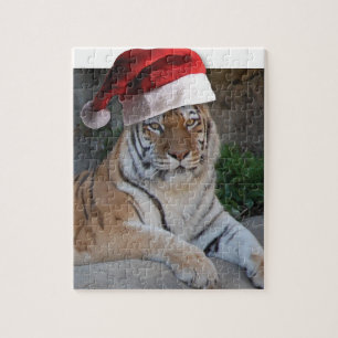 Christmas Bengal Tiger Jigsaw Puzzle
