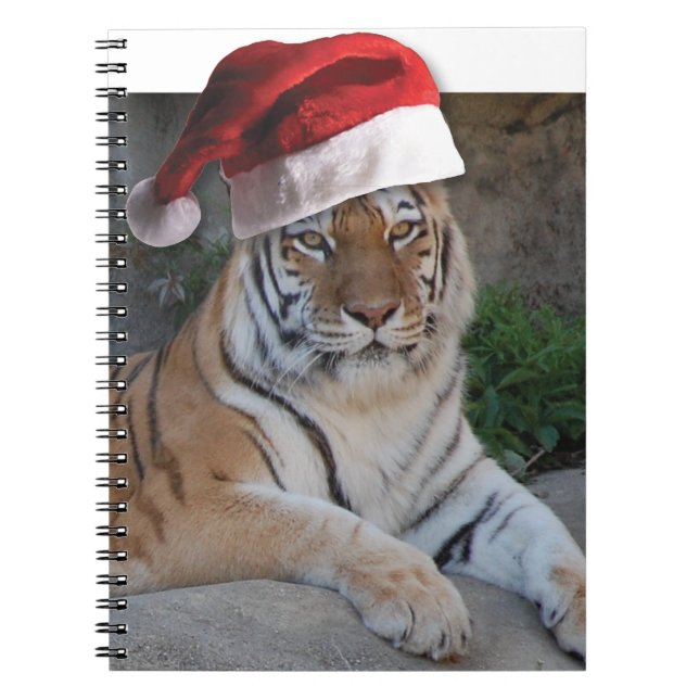 Christmas Bengal Tiger Notebook (Front)