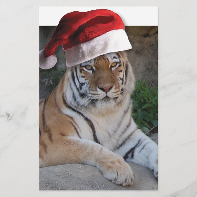 Christmas Bengal Tiger Stationery (Front)
