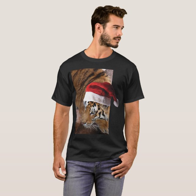 Christmas Bengal Tiger T-Shirt (Front Full)