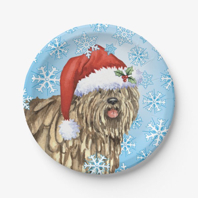 Christmas Bergamasco Paper Plate (Front)