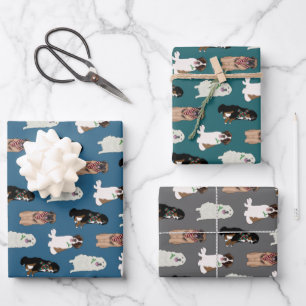 Christmas Bernese Leonberger St Bernard Pyrenees Wrapping Paper Sheet