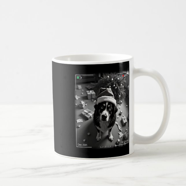 Christmas Bernese Mountain Dog Caught On Camera  Coffee Mug (Right)