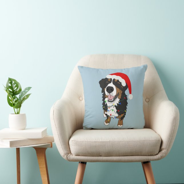 Christmas Bernese Mountain Dog Cushion (Chair)
