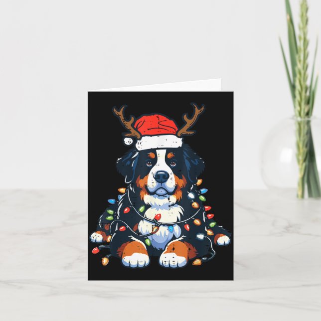 Christmas Bernese Mountain Dog Cute Xmas Pet Men W Card (Front)