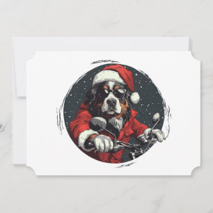 Christmas Bernese Mountain Dog Holiday Card