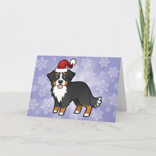 Christmas Bernese Mountain Dog Holiday Card