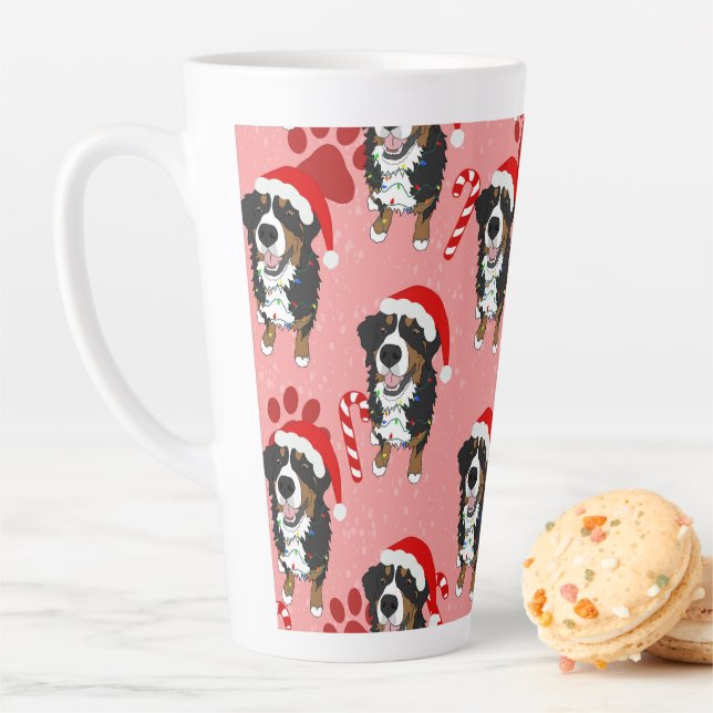 Christmas Bernese Mountain Dog  Latte Mug (In Situ)