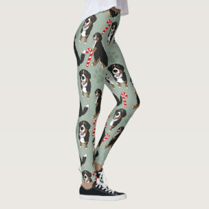 Christmas Bernese Mountain Dog Leggings