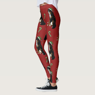 Christmas Bernese Mountain Dog Leggings