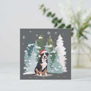 Christmas Bernese Mountain Dog Mom Puppy Winter  Holiday Card