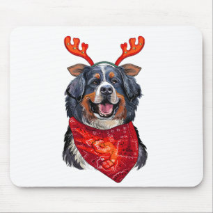 Christmas Bernese Mountain Dog Mouse Mat