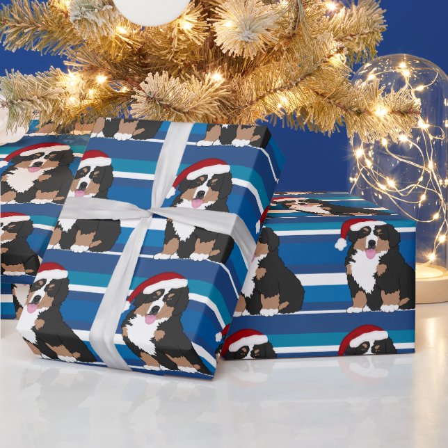 Christmas Bernese Mountain Dog  Wrapping Paper (Holidays)