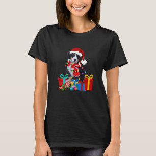 Christmas Bernese Mountain Dog Xmas Lights Santa H T-Shirt