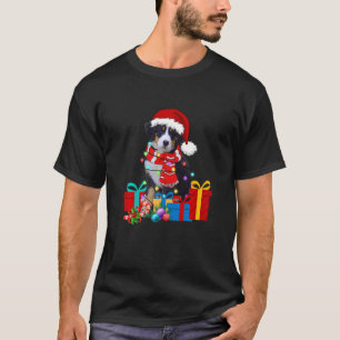 Christmas Bernese Mountain Dog Xmas Lights Santa H T-Shirt