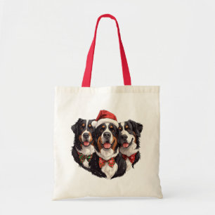 Christmas Bernese Mountain Dogs Tote Bag