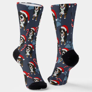 Christmas Bernese Mountain Socks