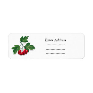 Christmas berries address label Sticker