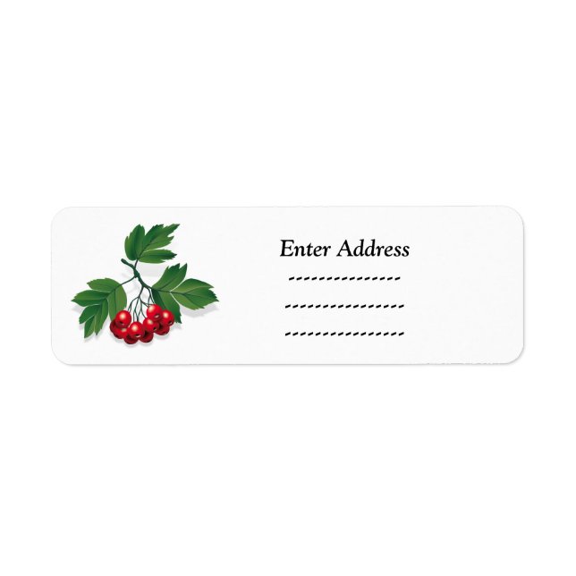 Christmas berries address label Sticker (Front)