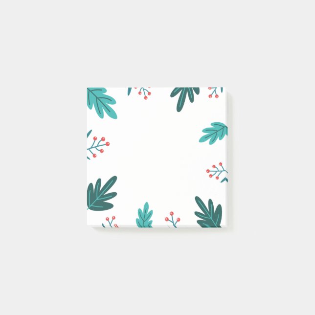 Christmas Berries and Leaves Post-it Notes (Front)