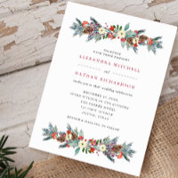 Christmas Berries and Pine | Holiday Wedding
