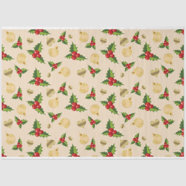 Christmas Berries Design Series 9 Tissue Paper (Front)