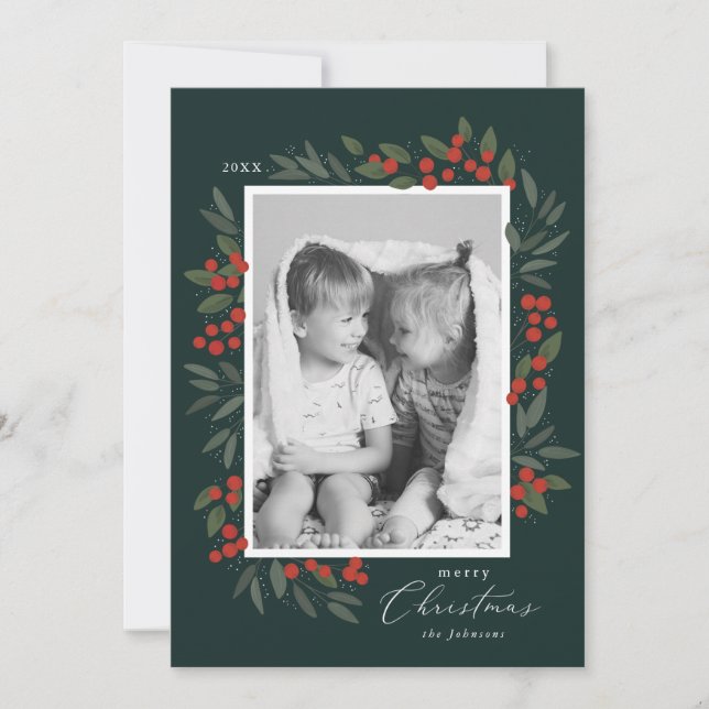 Christmas Berries Holiday Card (Front)