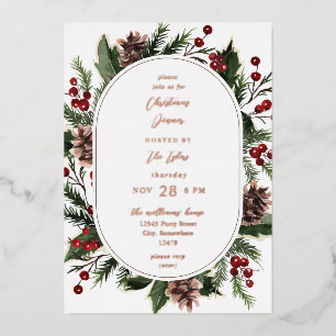 Christmas Berries & Pine Christmas Dinner or Party