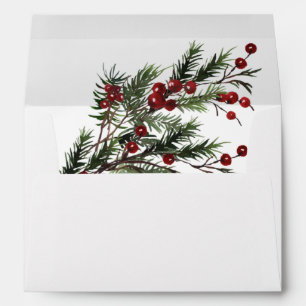 Christmas Berries & Pine Envelope