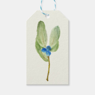 Christmas Berries Sprig Rustic Botanical Gift Tag