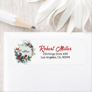 Christmas Berries Wreath Red Robin