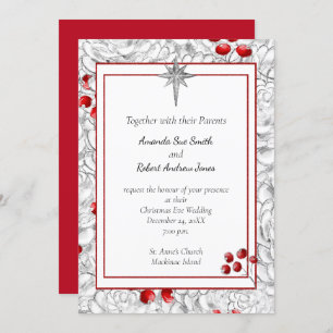 Christmas Berry Wedding Invitation